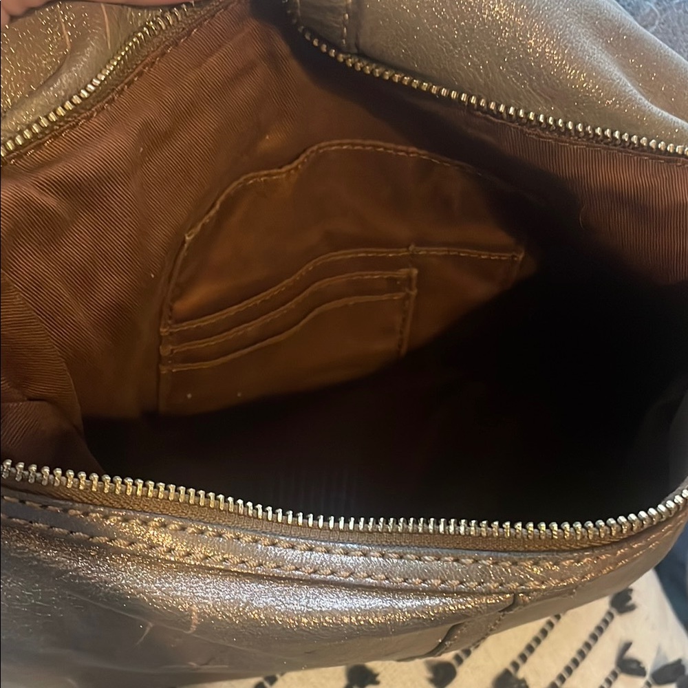 Metallic Leather Backpack - image 4